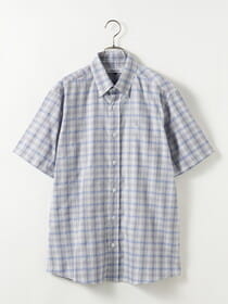 ブロックチェックシャツ（半袖）