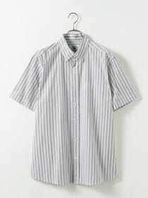 ダブルトラックストライプシャツ（半袖）