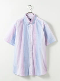 オンブレチェックBDシャツ（半袖）