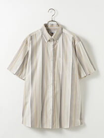 カスケードストライプシャツ（半袖）