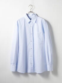 ピンストライプシャツ/ブルー