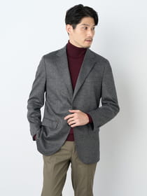 【早割30%OFF対象】尾州生地ウールトップグレンチェックジャケット
