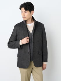 【早割30%OFF対象】尾州生地ウールトップヘリンボンコンバチジャケット