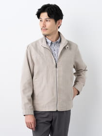 ポリエステルスウェードシングルライダースジャケット