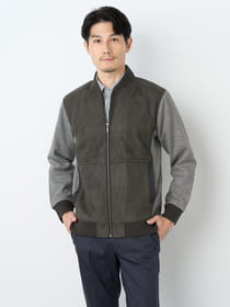 【3buy40%OFF！対象商品】スウェードタッチボンディングブルゾン