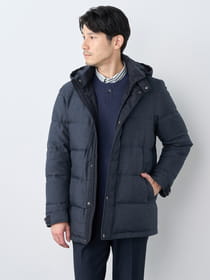 ウーリーヘリンボーンミドルダウン