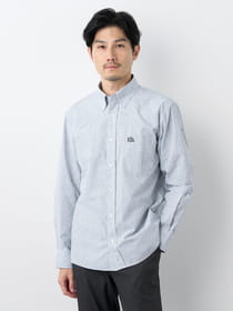 【早割30%OFF対象】カットジャカードストライプ長袖シャツ