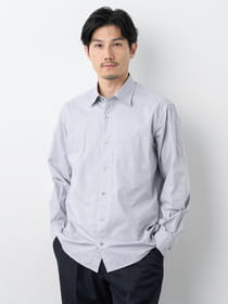 スクエアドットジャカード長袖シャツ