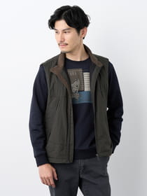 ≪WEB限定/1,111円OFF！対象商品≫ナイロンリップルスタンドカラージップベスト