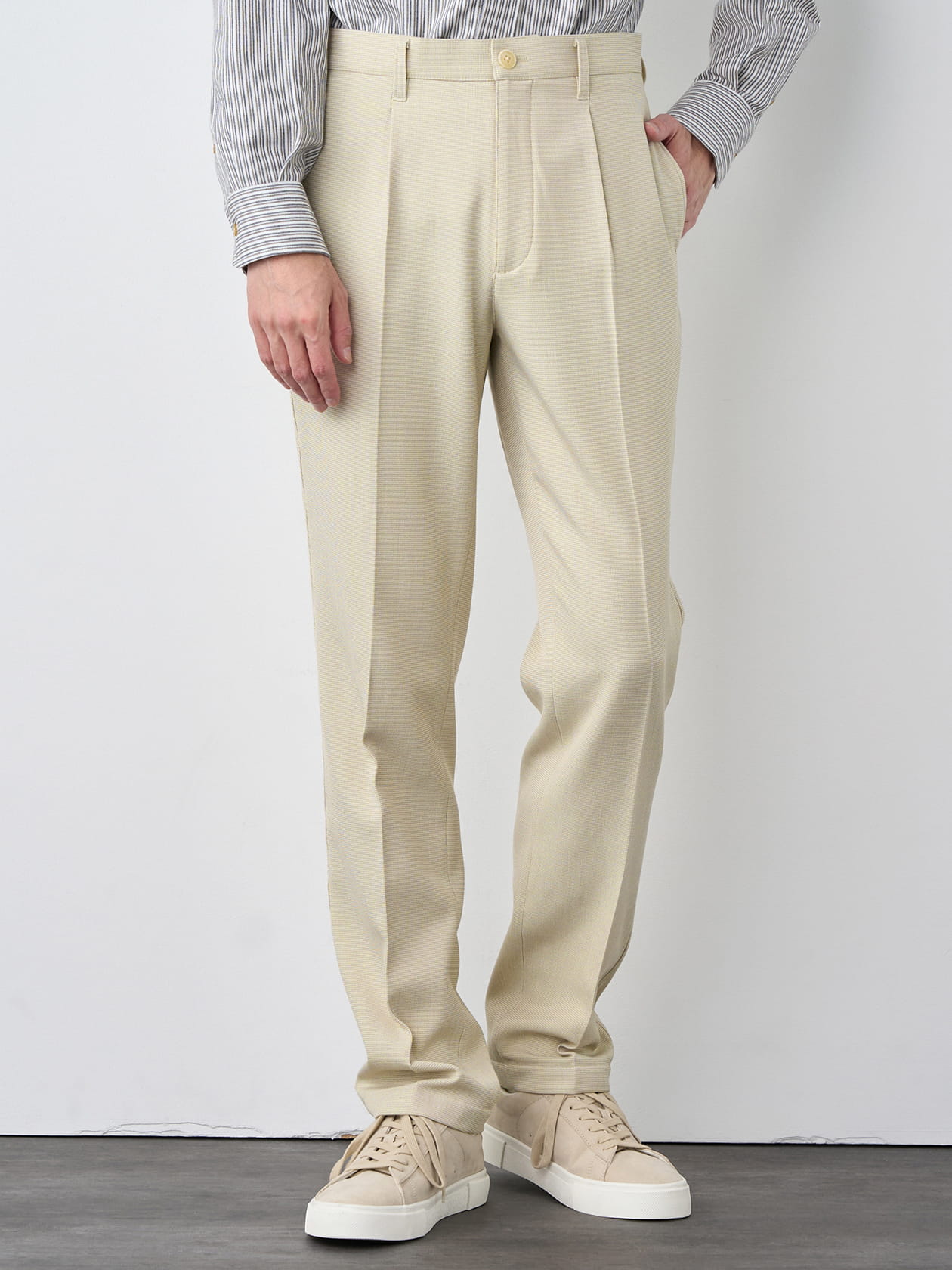 ツイルソフトドビーワンタックスラックス