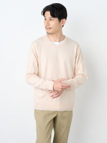 【早割30%OFF対象】Vネックウォッシャブルニット