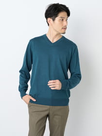 【早割30%OFF対象】Vネックウォッシャブルニット