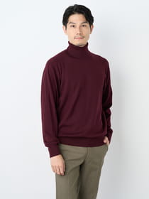 【早割30%OFF対象】タートルネックウォッシャブルニット