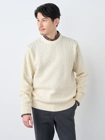 【ブラックフライデー/特別価格】バスケットクルーネックニット