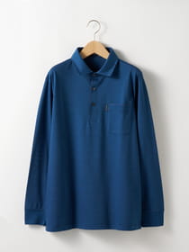 【早割30%OFF対象】リゾートピケ長袖ポロシャツ
