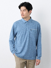 【早割30%OFF対象】クレーターメッシュ長袖ポロシャツ