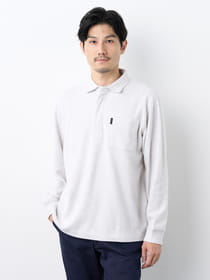 【早割30%OFF対象】クレーターメッシュ長袖ポロシャツ