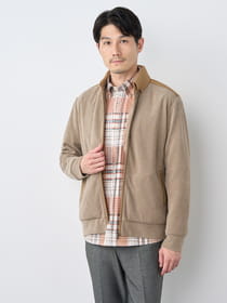 コットンライクピケドンキーカラーフルジップ