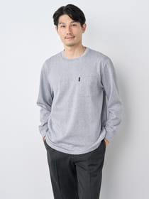 カスレヘリンボン長袖Ｔシャツ