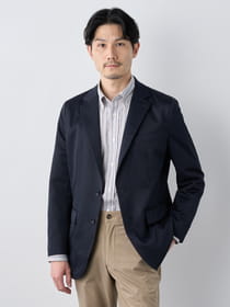 【早割30%OFF対象】尾州生地リネン混千鳥ラペルジャケット