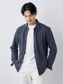 【早割30%OFF対象】撚り杢ワッフルシャツアウター