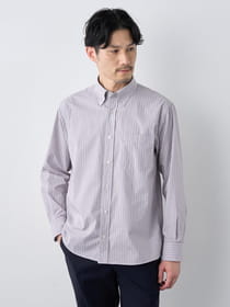 【早割30%OFF対象】播州生地マルチストライプ長袖シャツ