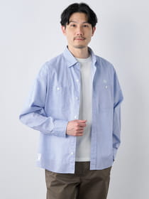 【早割30%OFF対象】リラックスフィットリネンブレンド長袖シャツ