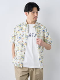 【早割30%OFF対象】リラックスフィットリゾートタウン半袖シャツ