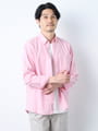 リネンブレンド夏長シャツ