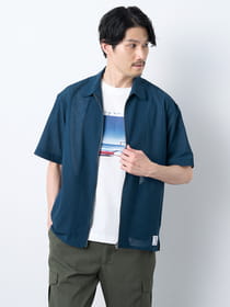 リラックスフィットシャドーギンガムチェック半袖シャツ