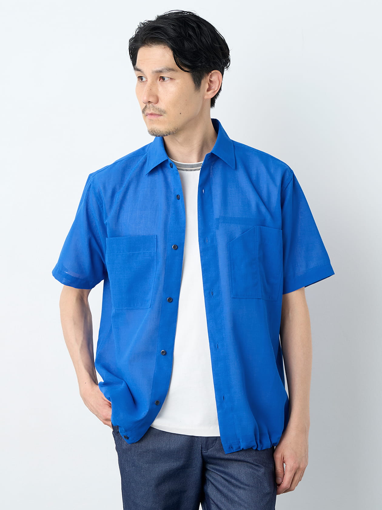ＣＡＶＥ®リネンライク半袖シャツアウター