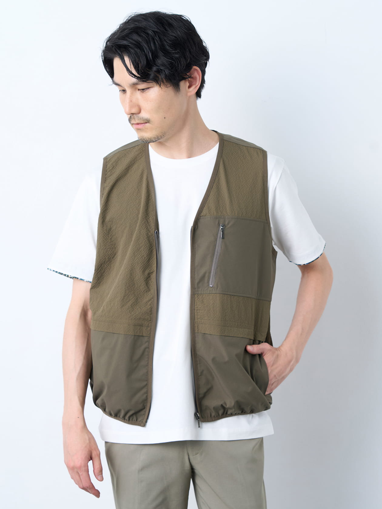 メッシュ切替フィッシングベスト