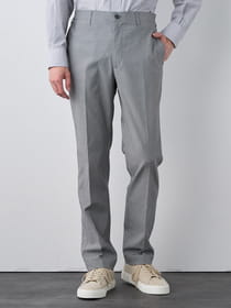 【早割30%OFF対象】マイクロ千鳥スリムストレートスラックス