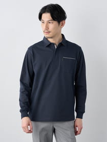 【早割30%OFF対象】６０／２カノコ長袖ポロシャツ