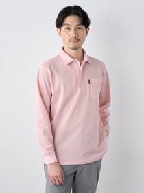 【早割30%OFF対象】６０／２カノコ長袖ポロシャツ