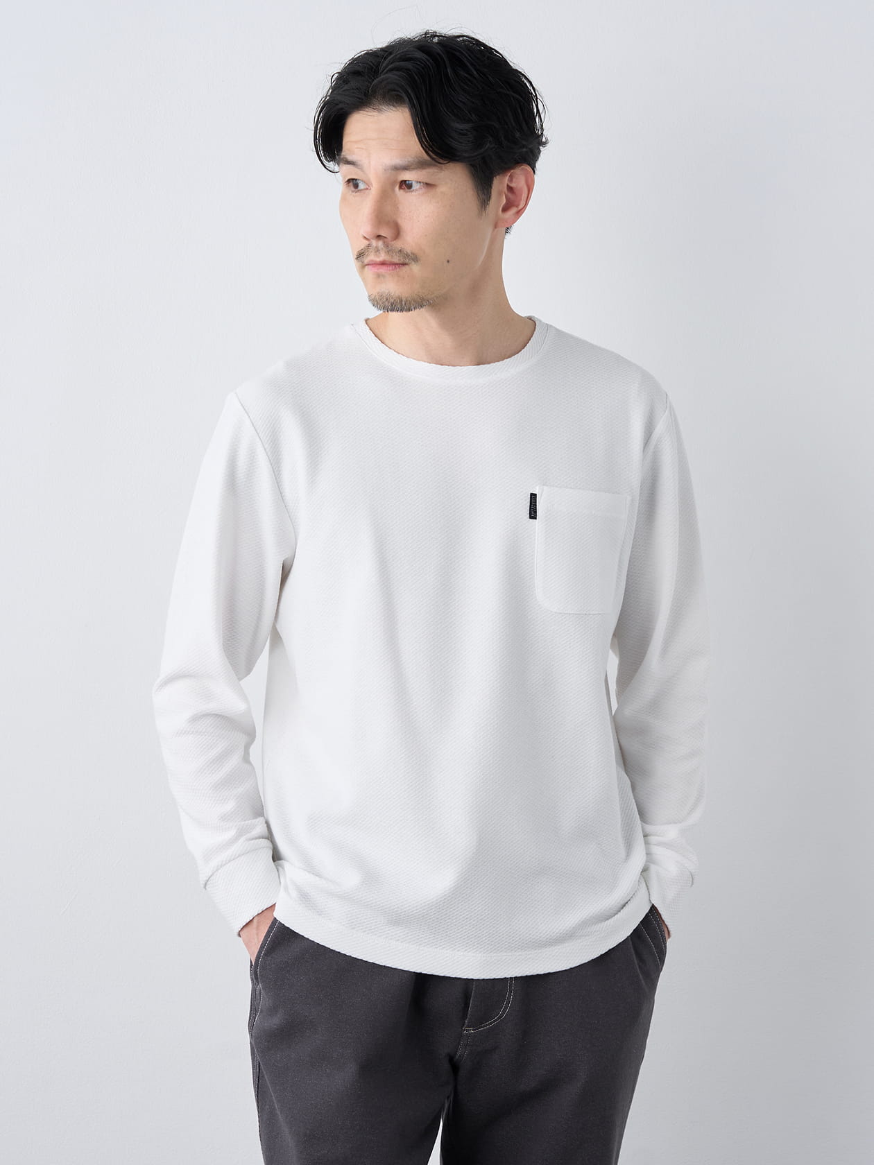 【早割30%OFF対象】地柄リンクス長袖Tシャツ