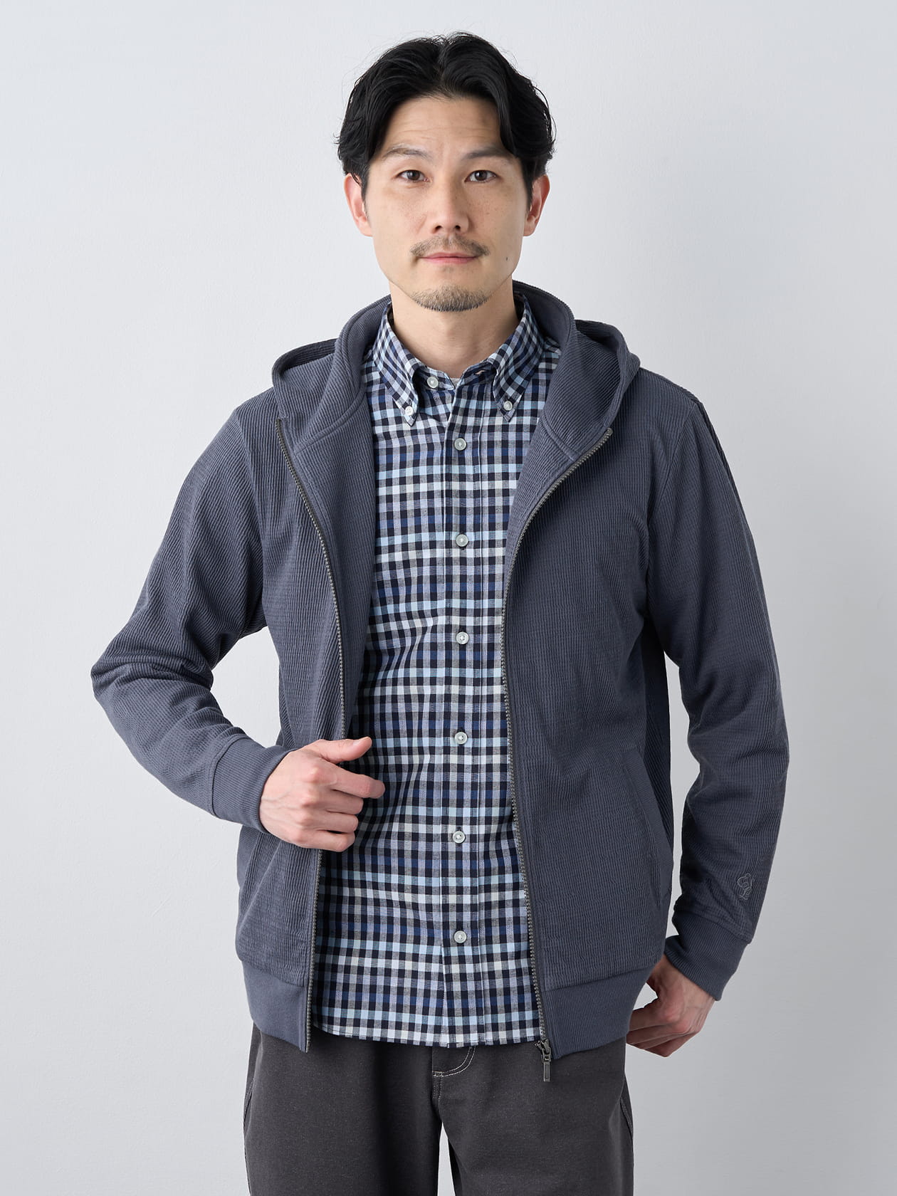 【早割30%OFF対象】ワッフルフルジップパーカー