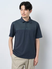 【早割30%OFF対象】幾何学プリント半袖ポロシャツ