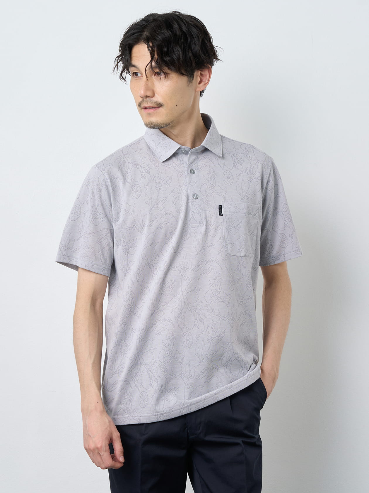 【早割30%OFF対象】シトラスジャカード半袖ポロシャツ