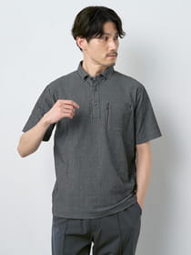 【早割30%OFF対象】サッカーストライプ半袖ポロシャツ