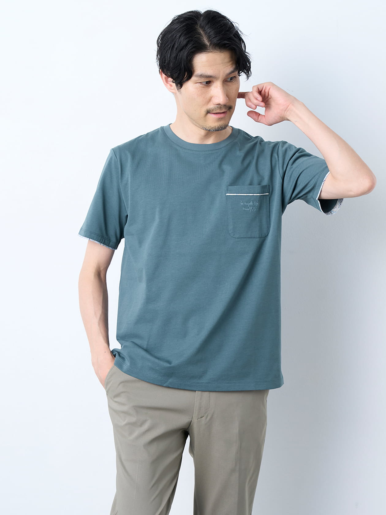 ポケット刺繡半袖Ｔシャツ