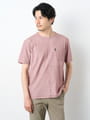 地柄ボーダー切替半袖Ｔシャツ