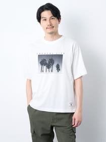 リラックスフィットパームツリープリント半袖Ｔシャツ