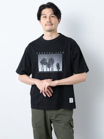 リラックスフィットパームツリープリント半袖Ｔシャツ