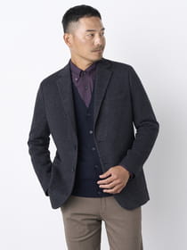 【早割30%OFF対象】尾州生地ツイードラペルジャケット
