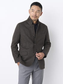 【早割30%OFF対象】尾州生地チョークストライプコンバチジャケット