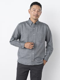 【早割30%OFF対象】播州生地小紋ジャカードシャツ