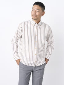 【早割30%OFF対象】播州生地ツイルストライプシャツ