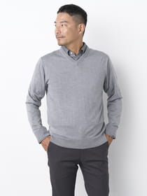 【早割30%OFF対象】Ｖネックウォッシャブルニット