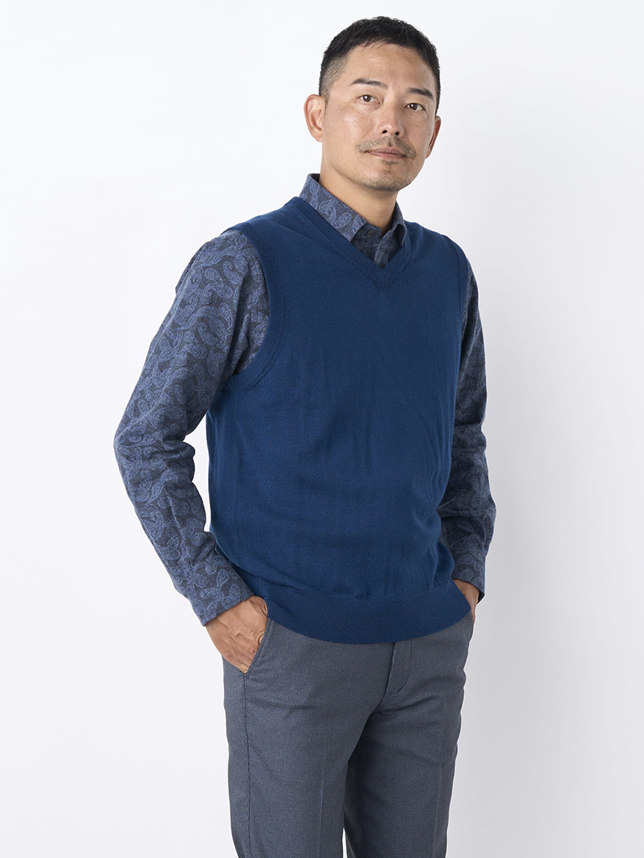 【早割30%OFF対象】Vベストウォッシャブルニット